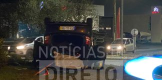Mulher ferida em despiste seguido de capotamento em rotunda nas Caldas da Rainha