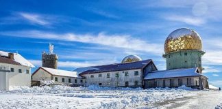 Neve encerra estradas no maciço central da serra da Estrela