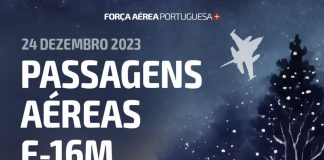 Força Aérea vai sobrevoar Portugal continental para desejar um feliz Natal