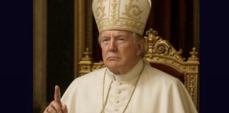 Trump criticado por divulgar uma imagem sua vestido de Papa