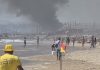 Incêndio destrói bar de praia na Costa da Caparica